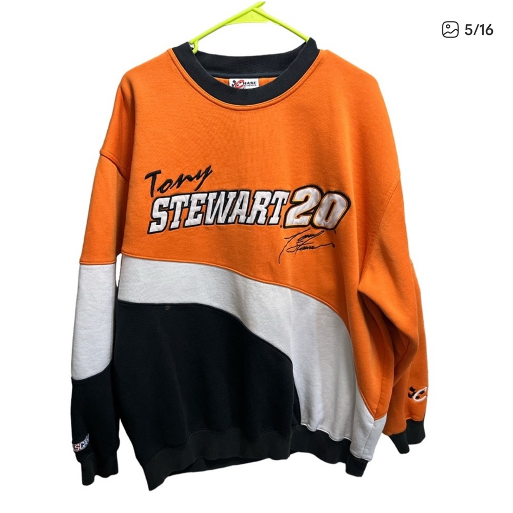 Vintage Chase Authentics Tony Stewart Thrashed Nascar Crewneck XL The Home Depot
